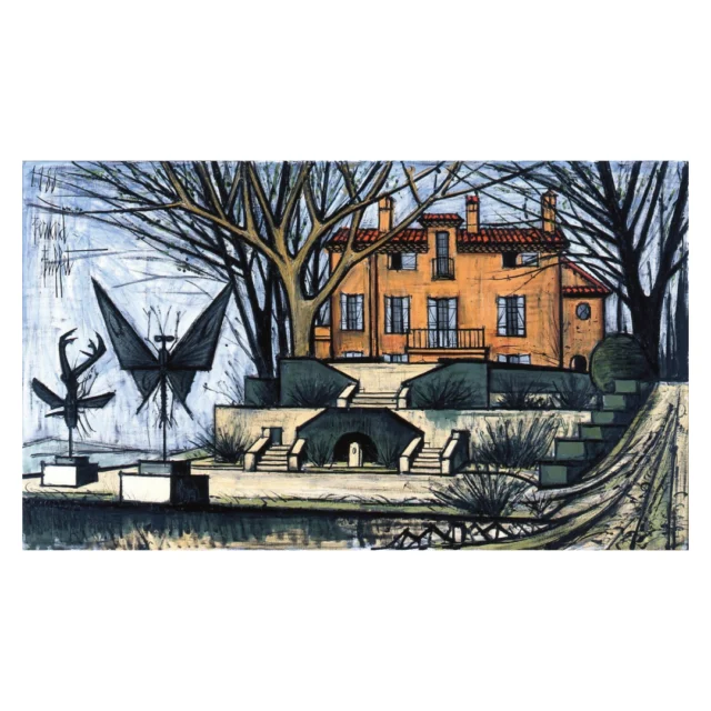 ベルナール・ビュッフェ、「La maison balanche」 ベルナール・ビュッフェ、「La maison balanche」 - メルカリ